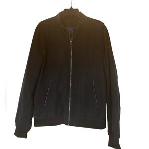Zara Man Bomber Jacket with faux leather neck